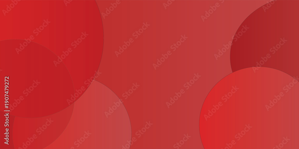 Obraz premium Abstract red gradient circles background. Modern simple overlap geometric pattern creative design. Minimal red curve shapes texture element. Suit for cover, poster, website, banner, presentation