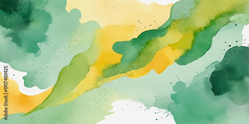 Colorful abstract watercolor world map illustration