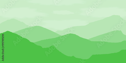 green Tone Mountain Horizon