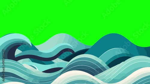 Calm Sea Waves Animation Background