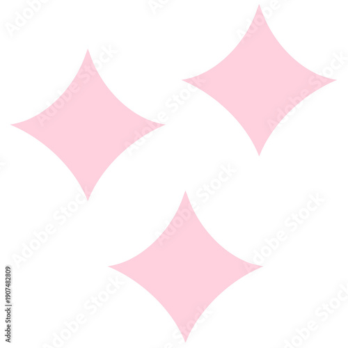 Wallpaper Mural Illustration of a cluster of sparkling pink stars Torontodigital.ca