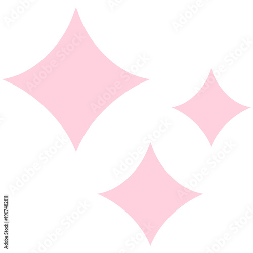 Wallpaper Mural Illustration of a cluster of sparkling pink stars  Torontodigital.ca