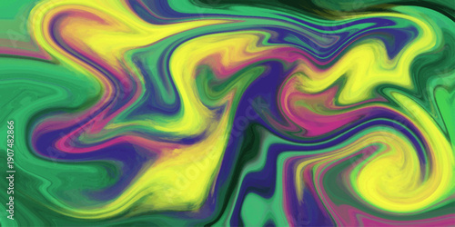 Wallpaper Mural Abstract colorful acrylic pour Liquid marble surfaces Design. acrylic hand painted background for design, Abstract psychedelic liquid marble texture swirl background. Torontodigital.ca