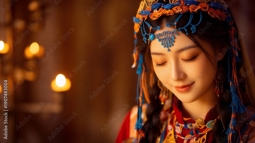 Fototapeta premium National costume culture display
