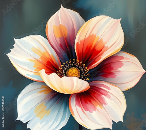 abstract, floral, flower, oilpaint, digital, art, artwork, painting, modern, contemporary, creative, artistic, texture, brushstroke, strokes, canvas, colorful, vibrant, vivid, expressive, aesthetic, b