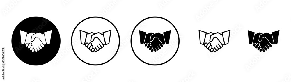 Fototapeta premium Handshake icon vector. business handshake sign and symbol. contact agreement