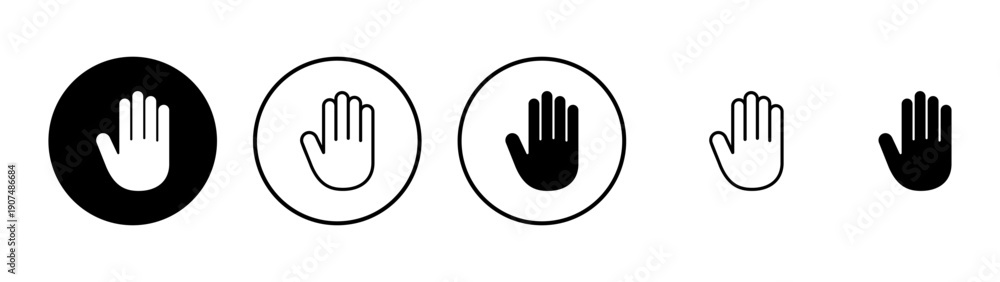 Fototapeta premium Hand icon vector. hand sign and symbol. palm