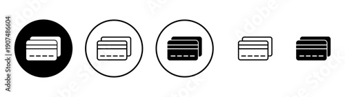Credit card icon vector. Credit card payment sign and symbol