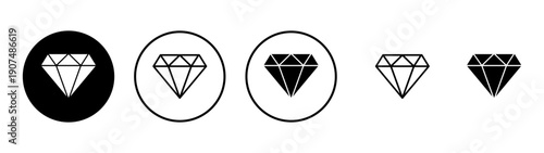 Diamond icon vector. diamond gems sign and symbol