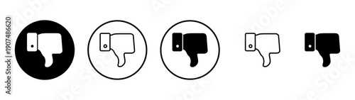 Dislike icon vector. dislike sign and symbol. Hand with thumb down