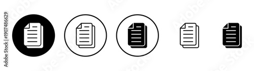 Document icon vector. Paper sign and symbol. File Icon