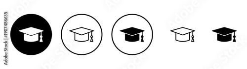 Education icon vector. Graduation cap sign and symbol. Graduate. Students cap