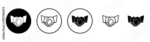 Handshake icon vector. business handshake sign and symbol. contact agreement