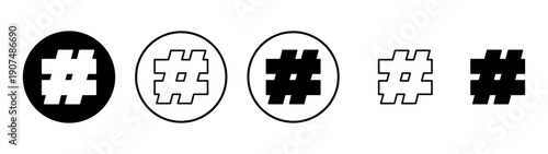 Hashtag icon vector. hashtag sign and symbol