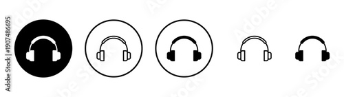 Headphone icon vector. Headvector sign and symbol
