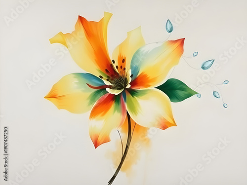 abstract, flower, floral, oilpaint, digital, art, artwork, painting, modern, creative, artistic, texture, brushstroke, strokes, canvas, colorful, vibrant, expressive, aesthetic, beauty, elegant, decor