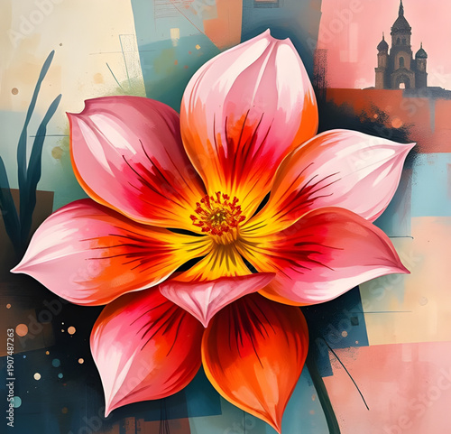 abstract, flower, floral, oilpaint, digital, art, artwork, painting, modern, creative, artistic, texture, brushstroke, strokes, canvas, colorful, vibrant, expressive, aesthetic, beauty, elegant, decor