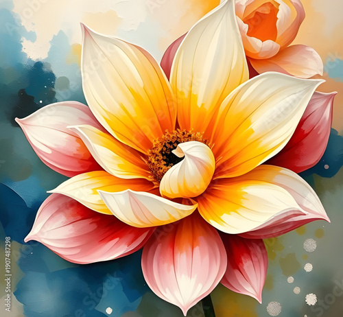 abstract, flower, floral, oilpaint, digital, art, artwork, painting, modern, contemporary, creative, artistic, texture, brushstroke, strokes, canvas, colorful, vibrant, vivid, expressive, aesthetic, b