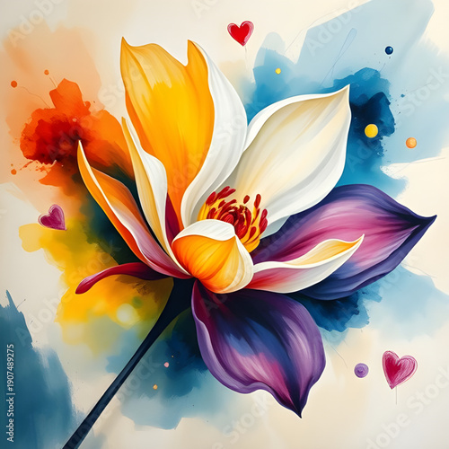 abstract, floral, flower, oilpaint, digital, painting, art, artwork, modern, creative, artistic, texture, brushstroke, strokes, canvas, colorful, vibrant, vivid, expressive, aesthetic, beauty, elegant