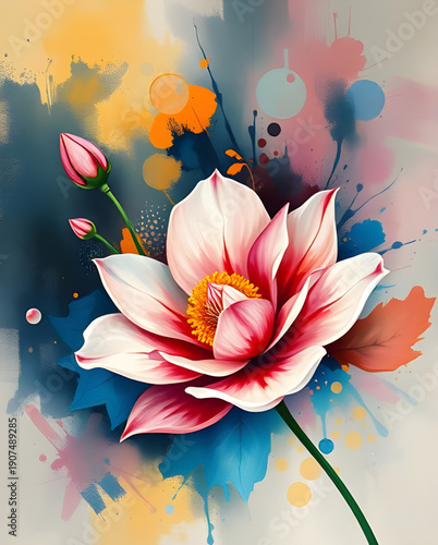 abstract, floral, flower, oilpaint, digital, painting, art, artwork, modern, creative, artistic, texture, brushstroke, strokes, canvas, colorful, vibrant, vivid, expressive, aesthetic, beauty, elegant