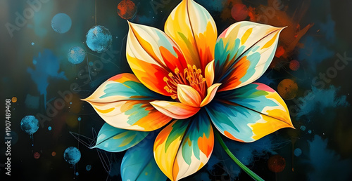 abstract, flower, floral, oilpaint, digital, art, artwork, painting, creative, artistic, texture, brushstroke, strokes, canvas, color, colorful, vibrant, expressive, aesthetic, beauty, elegant, decora