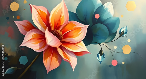 abstract, floral, flower, oilpaint, digital, painting, art, artwork, creative, artistic, texture, brushstroke, strokes, canvas, colorful, vibrant, vivid, expressive, aesthetic, beauty, decorative, ele