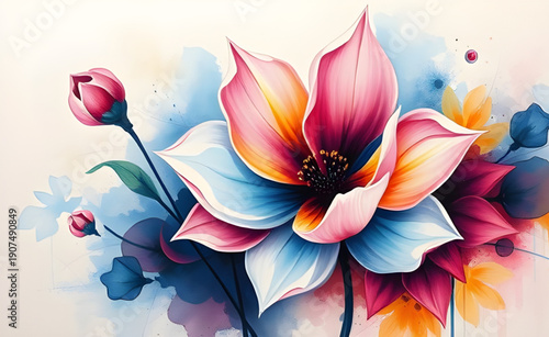 abstract, floral, flower, oilpaint, digital, painting, art, artwork, creative, artistic, texture, brushstroke, strokes, canvas, colorful, vibrant, vivid, expressive, aesthetic, beauty, decorative, ele