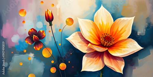 abstract, flower, floral, oilpaint, digital, art, artwork, painting, modern, contemporary, creative, artistic, texture, brushstroke, strokes, canvas, color, colorful, vibrant, expressive, aesthetic, e