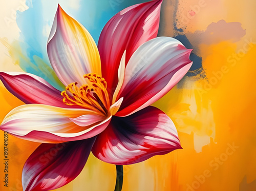 abstract, floral, flower, oilpaint, digital, painting, art, artwork, modern, creative, artistic, texture, brushstroke, strokes, canvas, colorful, vibrant, vivid, expressive, aesthetic, beauty, elegant