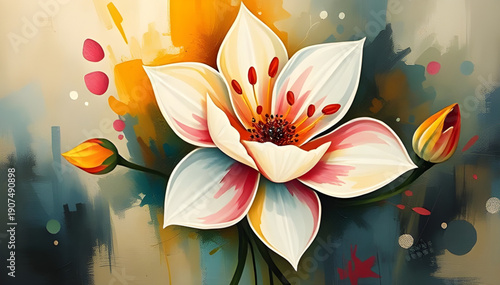 abstract, floral, flower, oilpaint, digital, painting, art, artwork, modern, creative, artistic, texture, brushstroke, strokes, canvas, colorful, vibrant, vivid, expressive, aesthetic, beauty, elegant