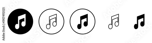 Music icon vector. note music sign and symbol