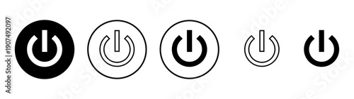 Power icon vector. Power Switch sign and symbol. Electric power