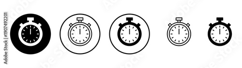 Stopwatch icon vector. Timer sign and symbol. Countdown icon. Period of time