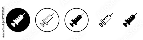 Syringe icon vector. injection sign and symbol.vaccine icon