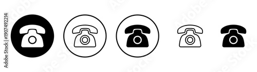 Telephone icon vector. phone sign and symbol
