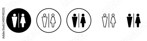 Toilet icon vector. Girls and boys restrooms sign and symbol. bathroom sign. wc, lavatory