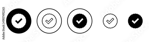 verified icon vector. verification check mark. approved sign and symbol