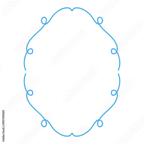 Ornate Blue Decorative Frame