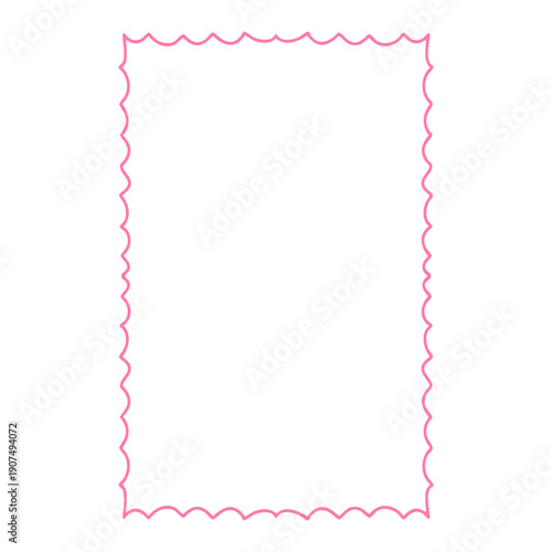 Pink Scalloped Border Frame