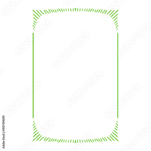 Green Brush Stroke Border