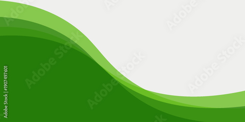 green wave abstract background with layered gradient curves and halftone texture, imodern trendy design in vector illustration, etc