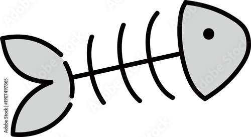 fish bone isolated on white