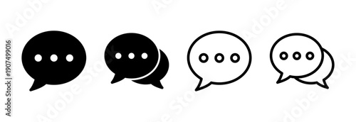 Chat icon vector illustration. speech bubble sign and symbol. comment icon. message