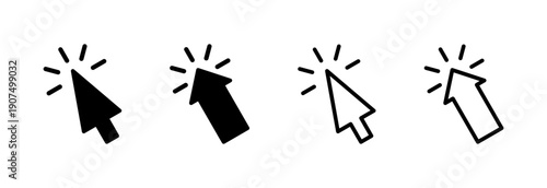 Click icon vector illustration. pointer arrow sign and symbol. cursor icon