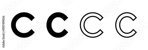 Copyright icon vector illustration. copyright sign and symbol