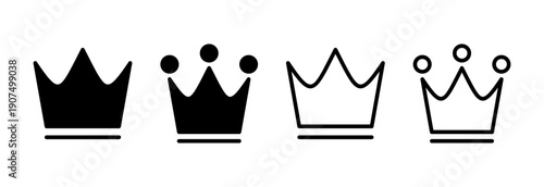 Crown icon vector illustration. crown sign and symbol