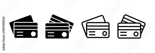 Credit card icon vector illustration. Credit card payment sign and symbol