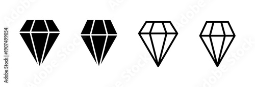 Diamond icon vector illustration. diamond gems sign and symbol