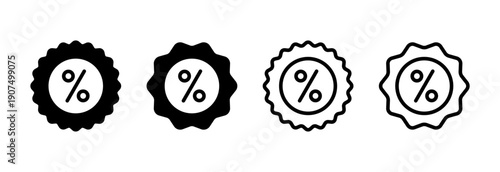 Discount icon vector illustration. Discount tag sign and symbol