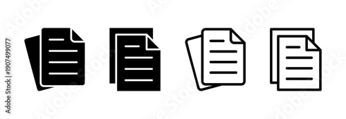 Document icon vector illustration. Paper sign and symbol. File Icon